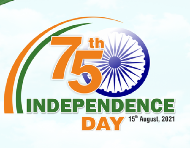 Indian celebrating 75 years of independence