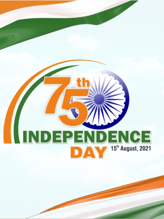 Indian celebrating 75 years of independence